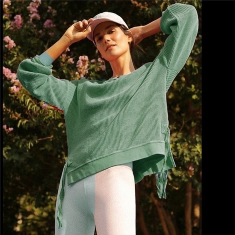 Anthropologie / Saturday Sunday Alaina waffle knit pullover